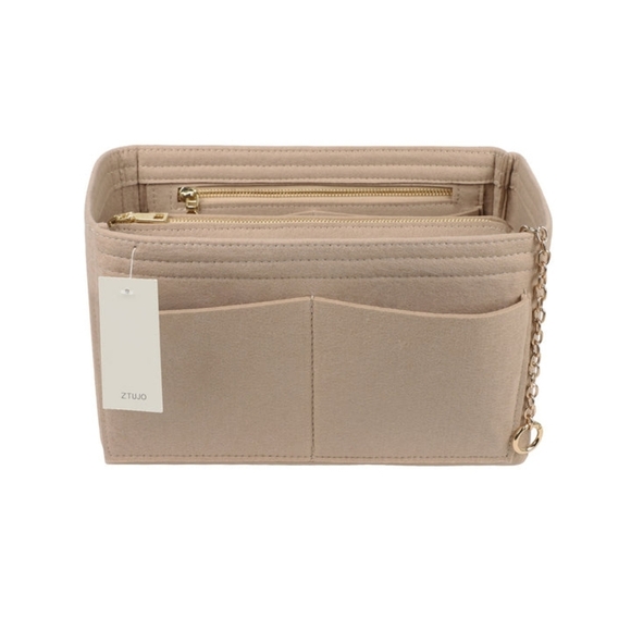 ZTUJO PURSE ORGANIZER FELT BAG ORGANIZER WITH SIDE ZIPPER - Picture 1 of 8